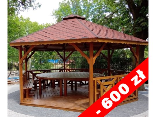 Hexagonal gazebo S5a ∅ 5.0m 20m2