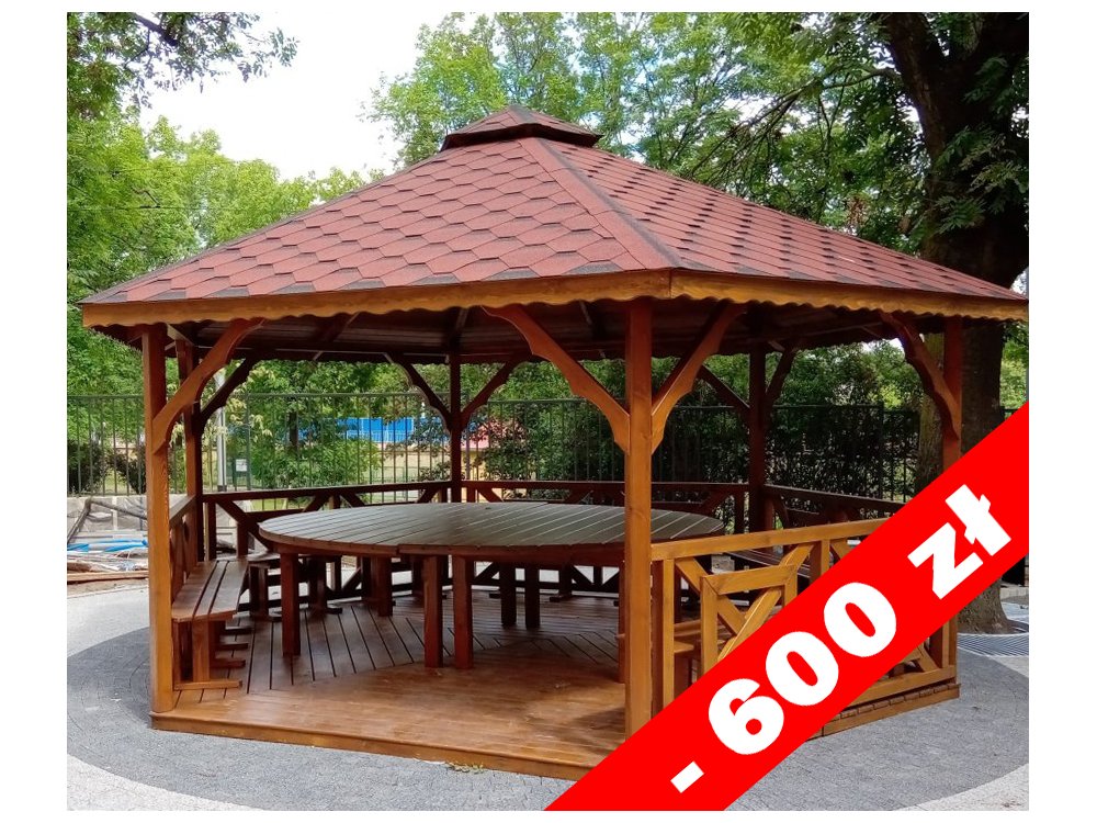 Hexagonal gazebo S5a ∅ 5.0m 20m2