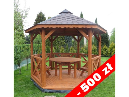 Sechseckiger Pavillon S5b ∅ 3,2m 8m2