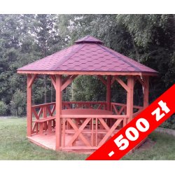 Hexagonal gazebo S5b ∅ 3.9m 12m2