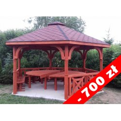 Sechseckiger Pavillon S5b ∅ 6,0m 28m2