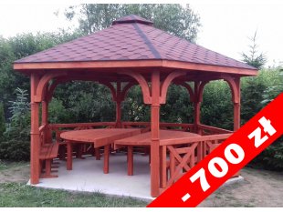Sechseckiger Pavillon S5b ∅ 6,0m 28m2