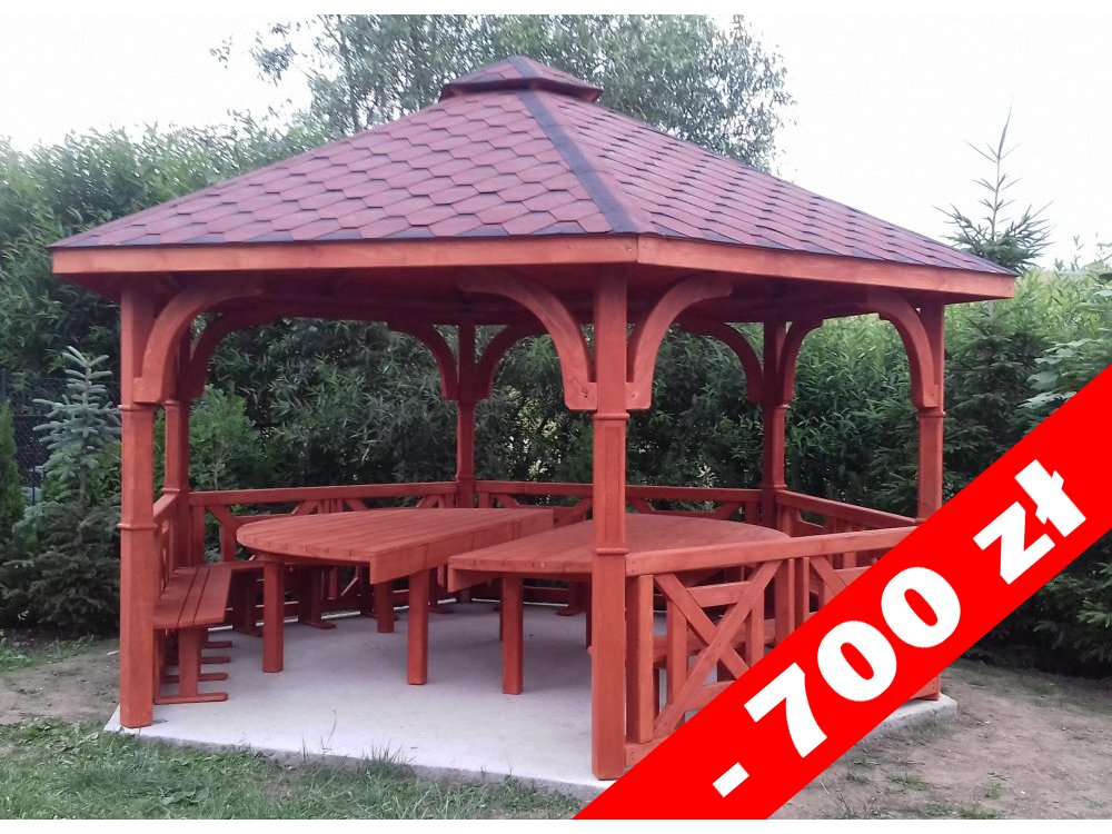 Hexagonal gazebo S5b ∅ 6.0m 28m2