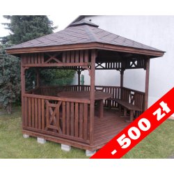 Hexagonal gazebo S6 ∅ 3.2m 8m2