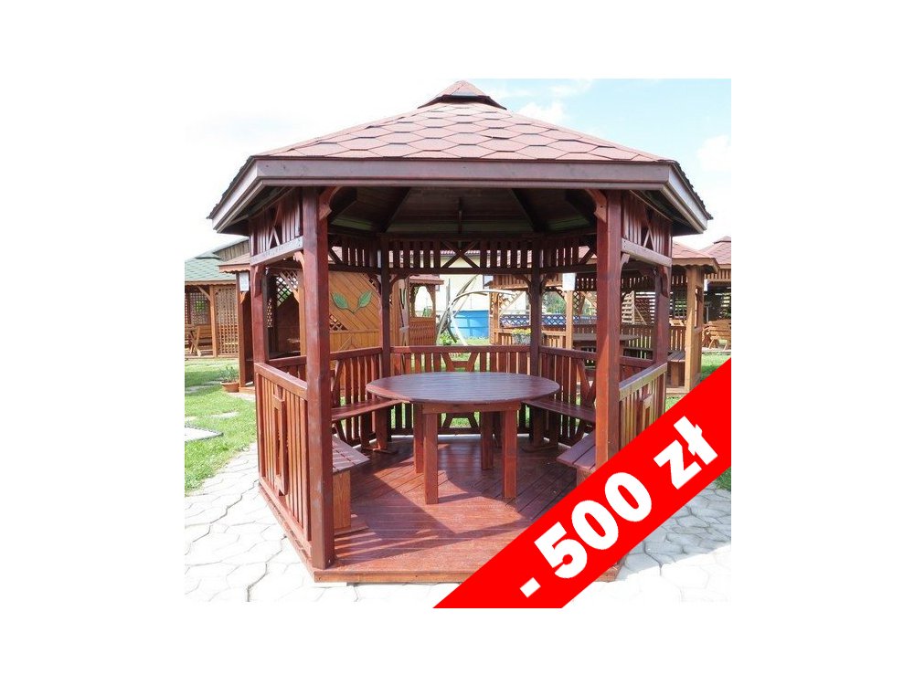 Hexagonal gazebo S6 ∅ 3.9m 12m2