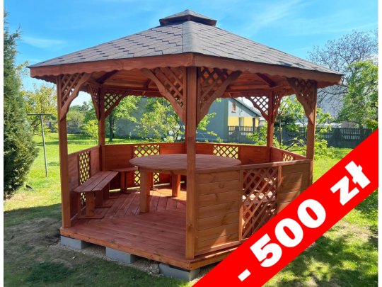 Sechseckiger Pavillon S8 ∅ 3,9m 12m2