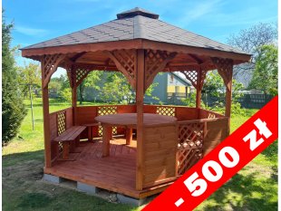 Sechseckiger Pavillon S8 ∅ 3,9m 12m2