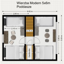 Dom drewniany Wierzba Modern C 5x6m + 3x6m taras 30m2