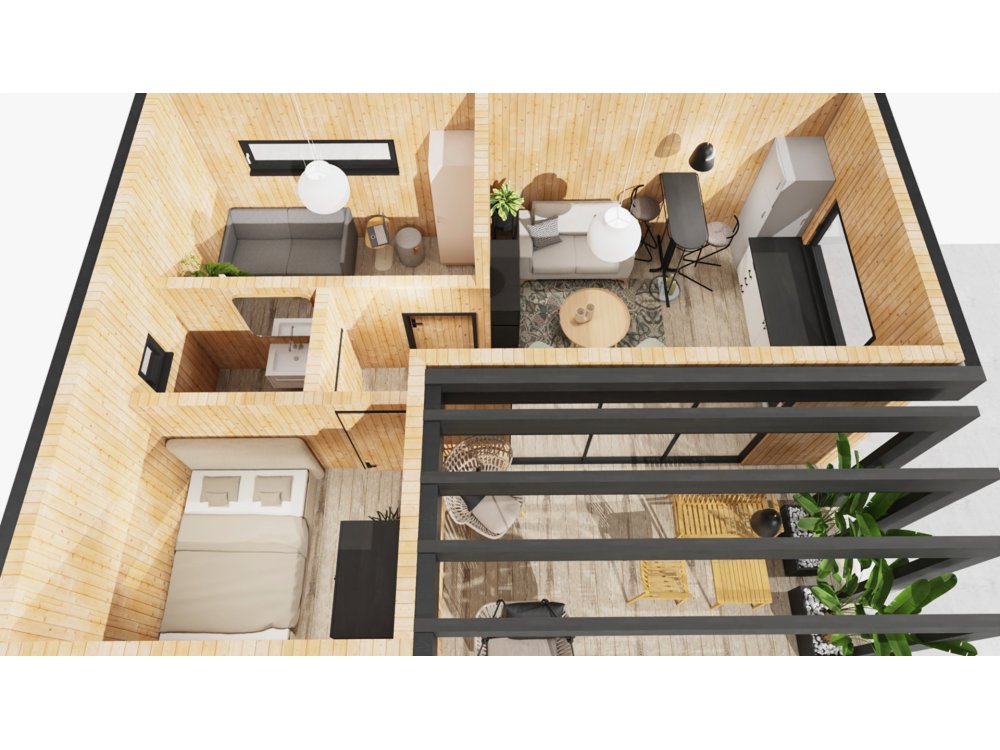 Kalina Sommerhaus 8 x 6 m 31,21 m2