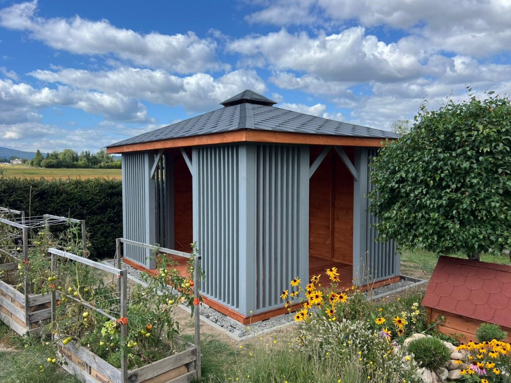 Rechteckiger Pavillon P15 4x3m 12m2