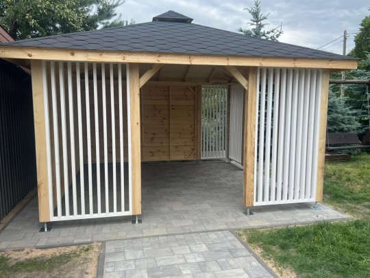 Rechteckiger Pavillon P15 3x3m 9m2