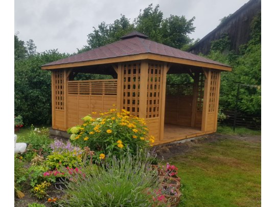 P3 rechteckiger Pavillon 4 x 3 m 12 m2