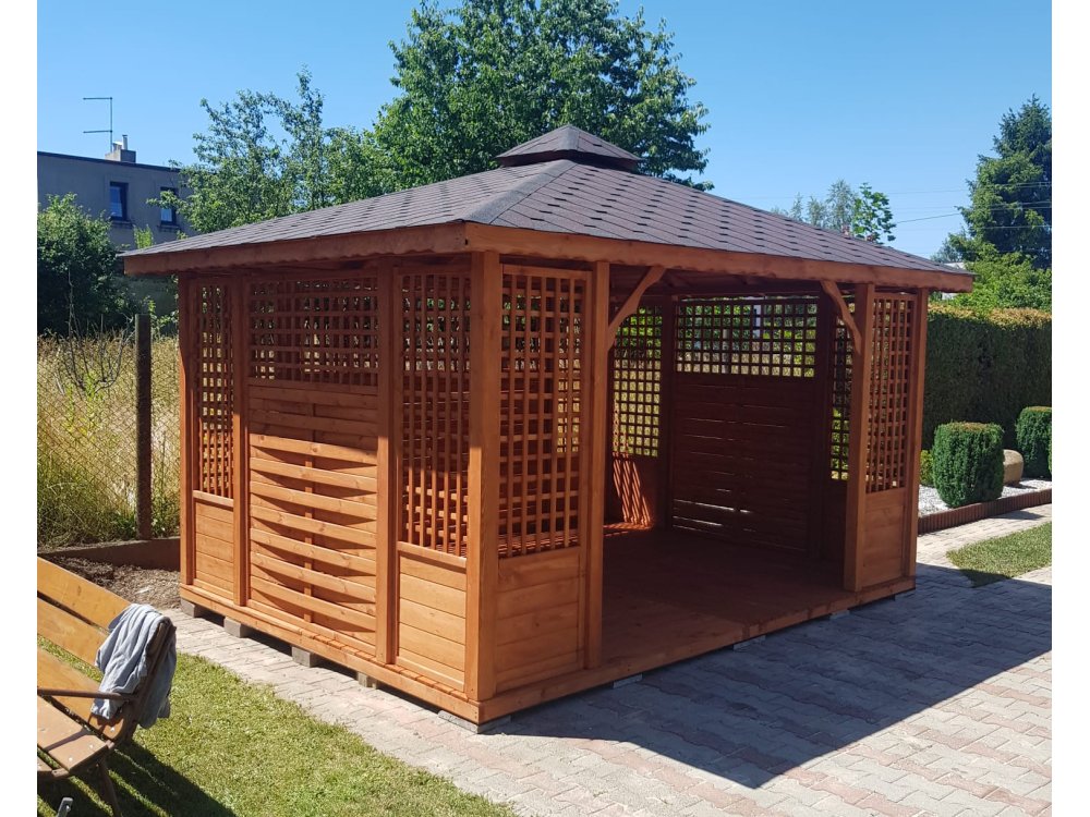 P3 rechteckiger Pavillon 4 x 3 m 12 m2