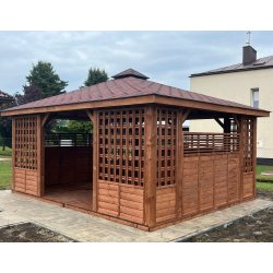 P3 rechteckiger Pavillon 4 x 4 m 16 m2