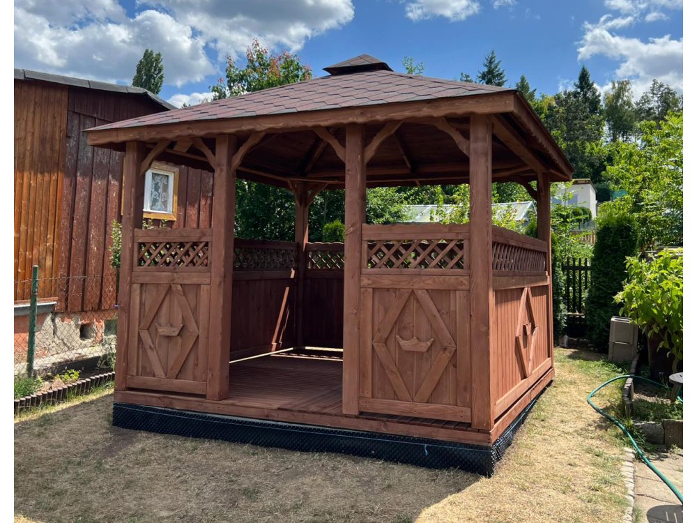 Rechteckiger Pavillon P5 3 x 3m 9m2