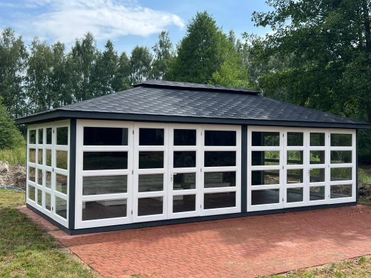 P14 rechteckiger Pavillon 8 x 4 m 32 m2