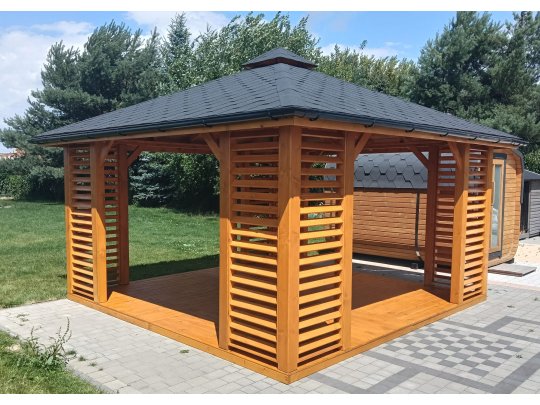 Rechteckiger Pavillon P10 3 x 3 m 9 m2