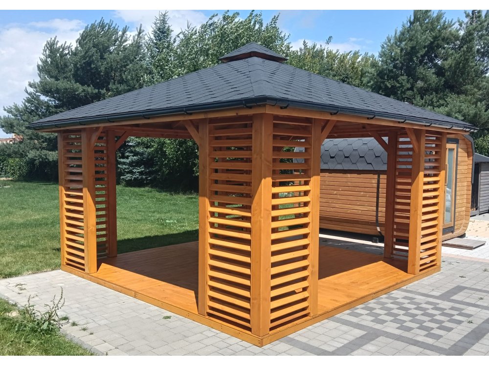 Rechteckiger Pavillon P10 3 x 3 m 9 m2