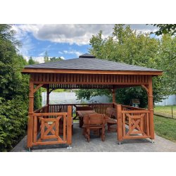 P4 rechteckiger Pavillon 4 x 3 m 12 m2