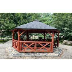 Sechseckiger Pavillon S5b ∅ 5,0m 20m2