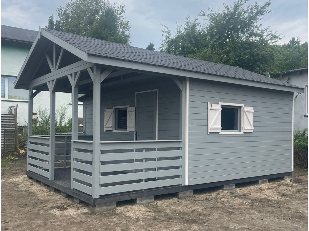 Holzhaus Jesion 2b 5 x 5m + 2m Terrasse 25m2