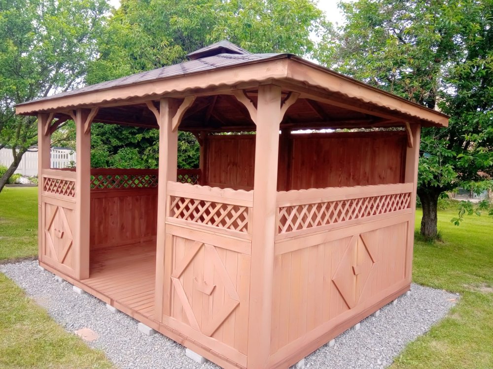 Rechteckiger Pavillon P5 4 x 3 m 12 m2