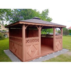 Rechteckiger Pavillon P5 4 x 3 m 12 m2