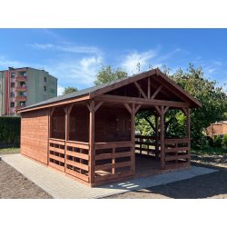 Dom drewniany Jesion 2b 5 x 5m + 2m taras 25m2