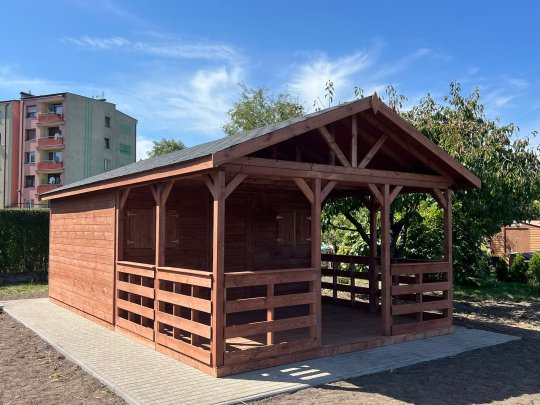 Holzhaus Jesion 2b 5 x 5m + 2m Terrasse 25m2