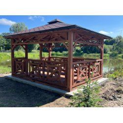 P4 rechteckiger Pavillon 4 x 3 m 12 m2