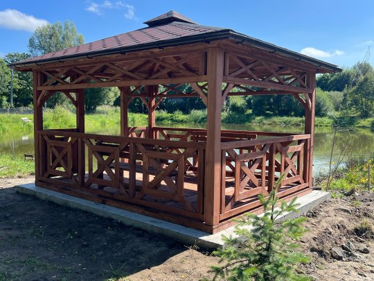 P4 rechteckiger Pavillon 4 x 3 m 12 m2