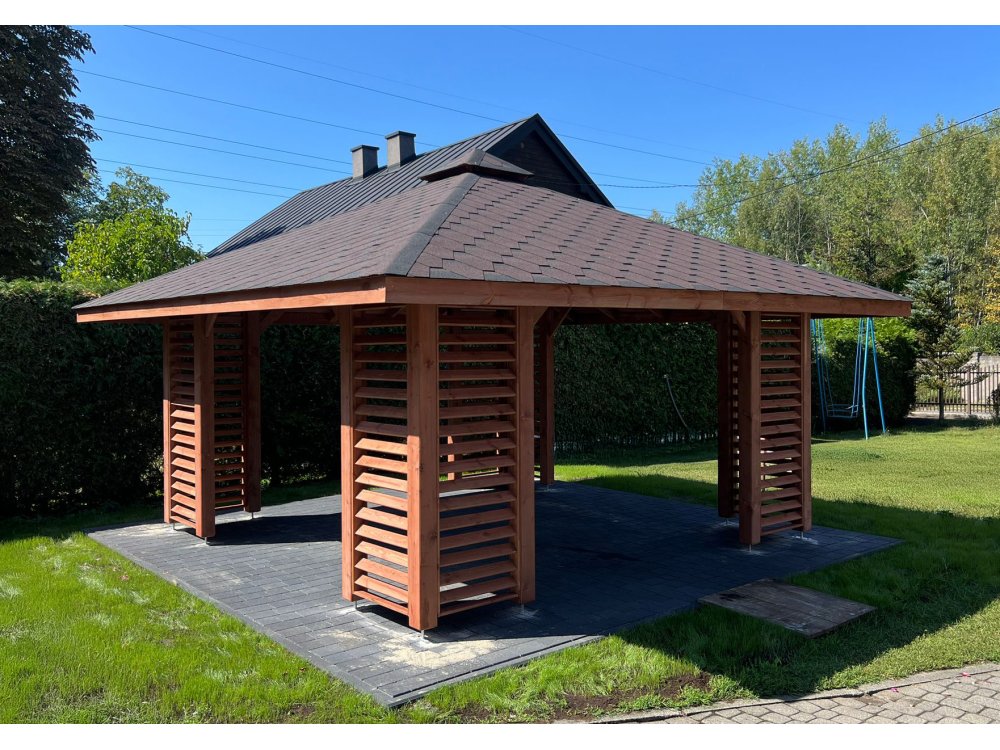 Rechteckiger Pavillon P10 4 x 4 m 16 m2