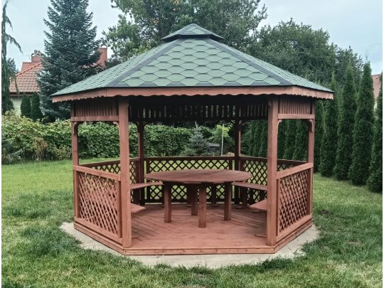Hexagonal gazebo S4b ∅ 3.9m 12m2