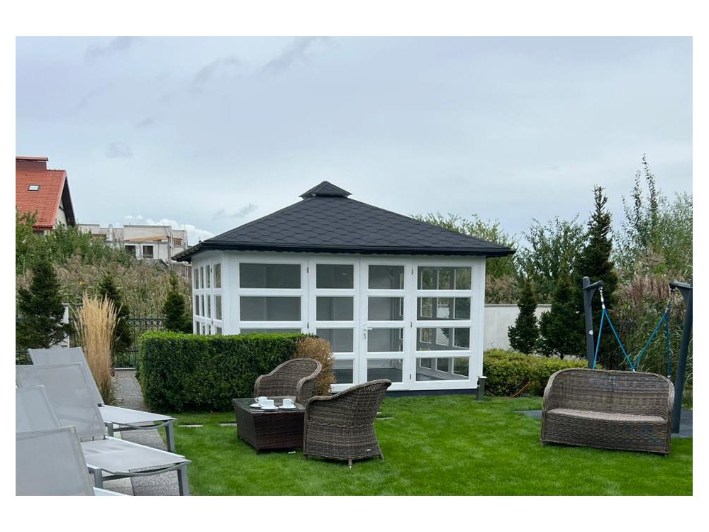 P14 rectangular gazebo 4 x 4 m 16 m2