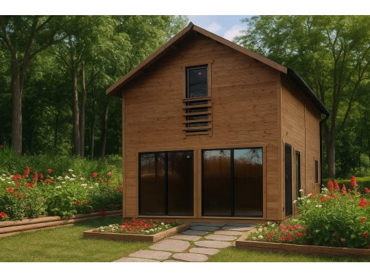 Dom drewniany Limba 5x7m 54,31m2