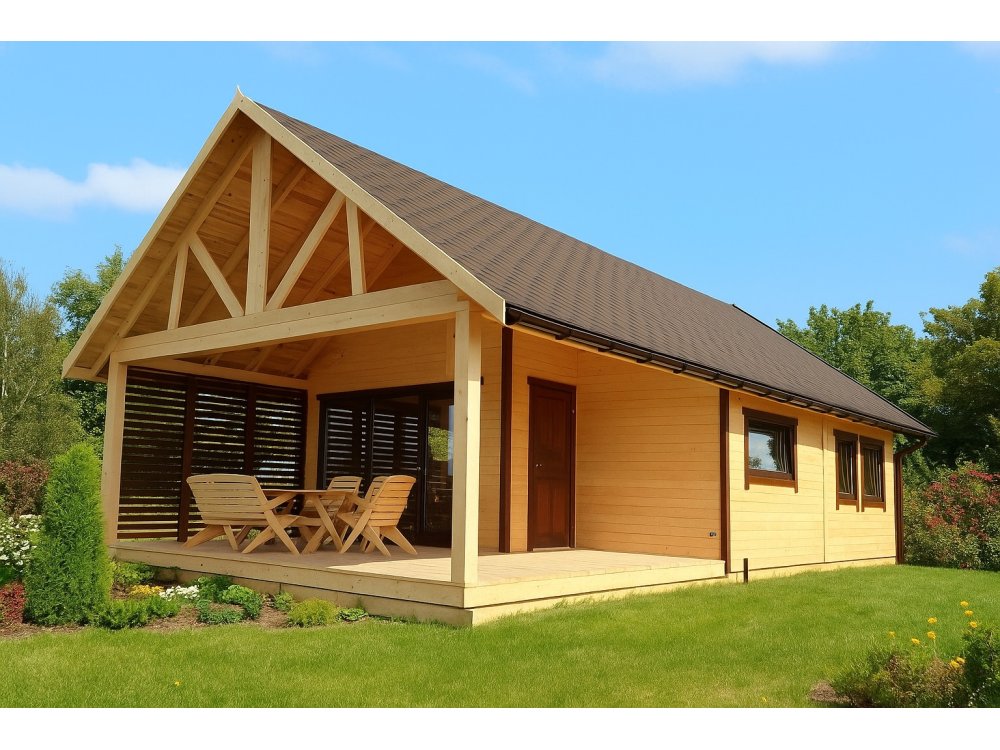 Dom drewniany parterowy Krokus 6x11m 38,67m2