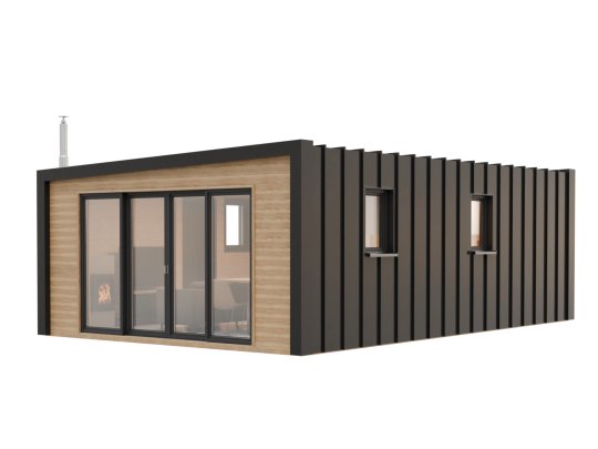 Dom drewniany Wierzba Modern Parter 8x5m 40m2