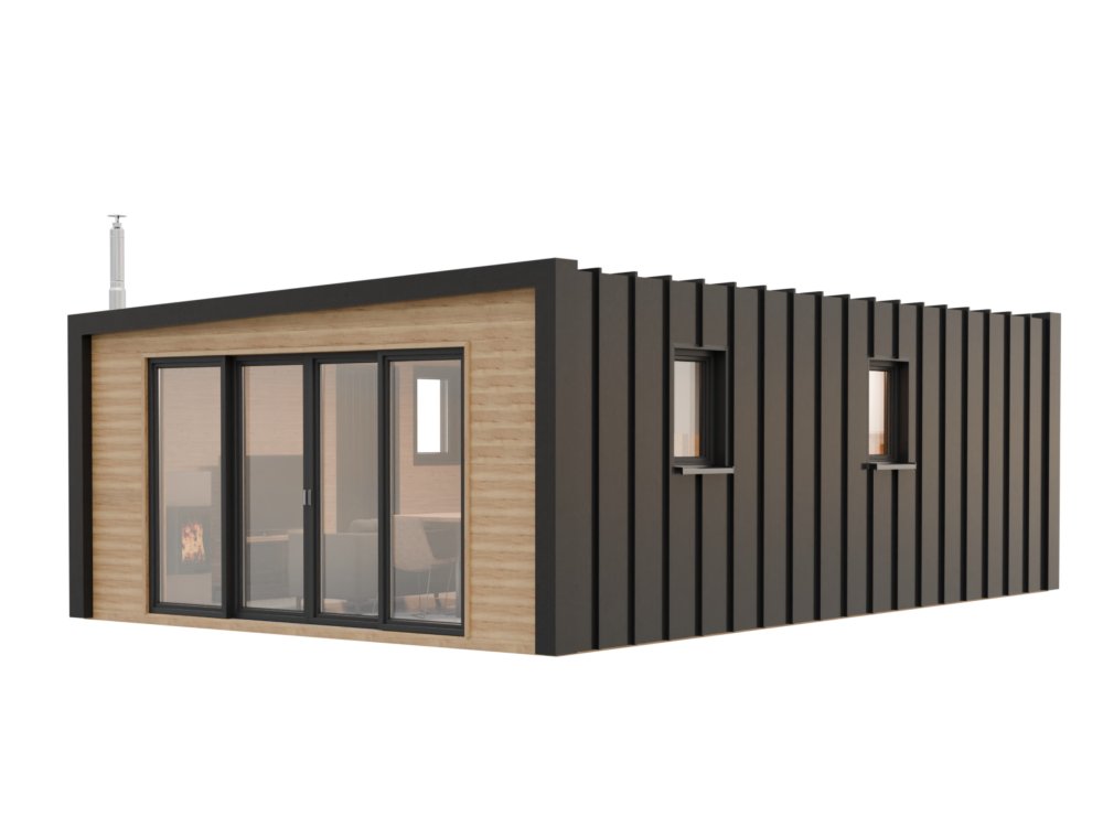 Dom drewniany Wierzba Modern Parter 8x5m 40m2