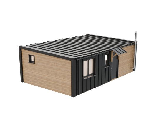 Dom drewniany Wierzba Modern Parter 8x5m 40m2