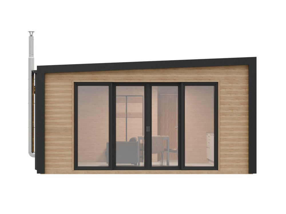 Dom drewniany Wierzba Modern Parter 8x5m 40m2