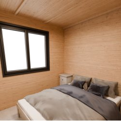 Dom drewniany Wierzba Modern Parter 8x5m 40m2