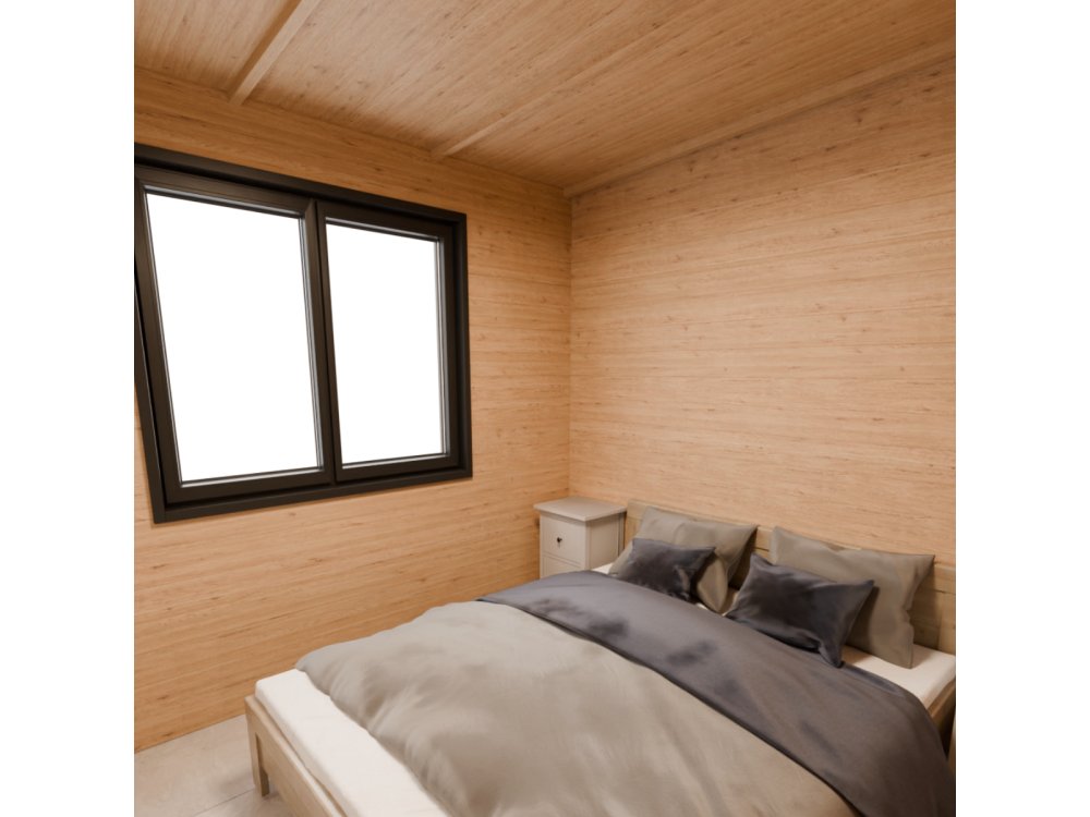 Dom drewniany Wierzba Modern Parter 8x5m 40m2