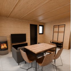 Dom drewniany Wierzba Modern Parter 8x5m 40m2