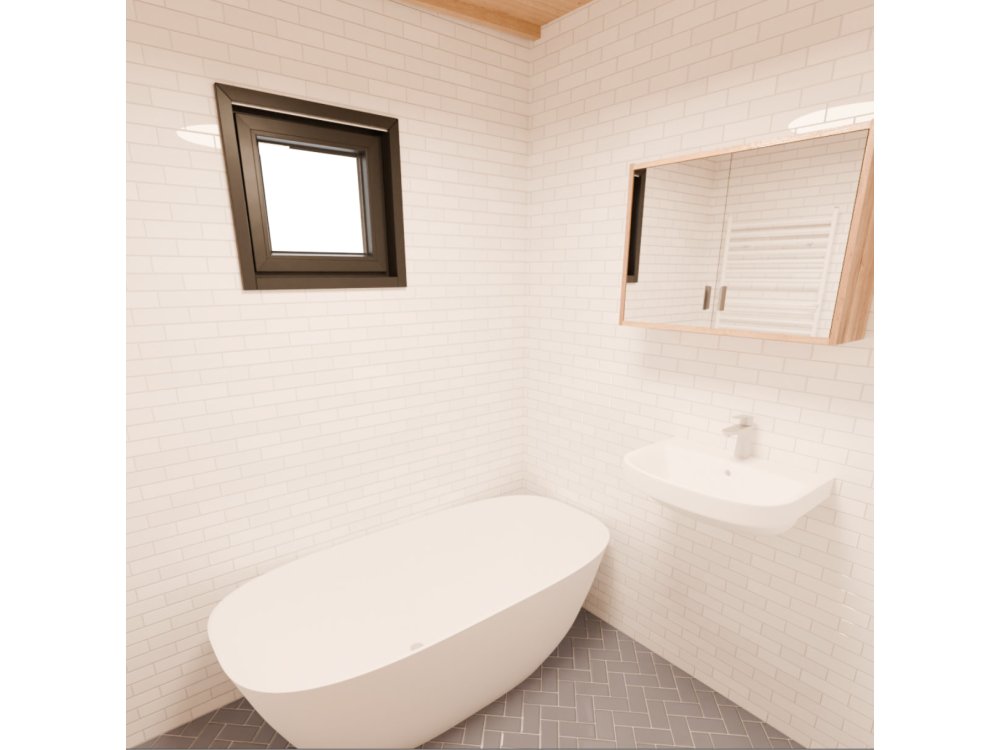 Dom drewniany Wierzba Modern Parter 8x5m 40m2