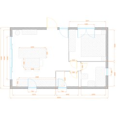 Dom drewniany Wierzba Modern Parter 8x5m 40m2