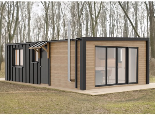 Dom drewniany Wierzba Modern Parter 8x5m 40m2