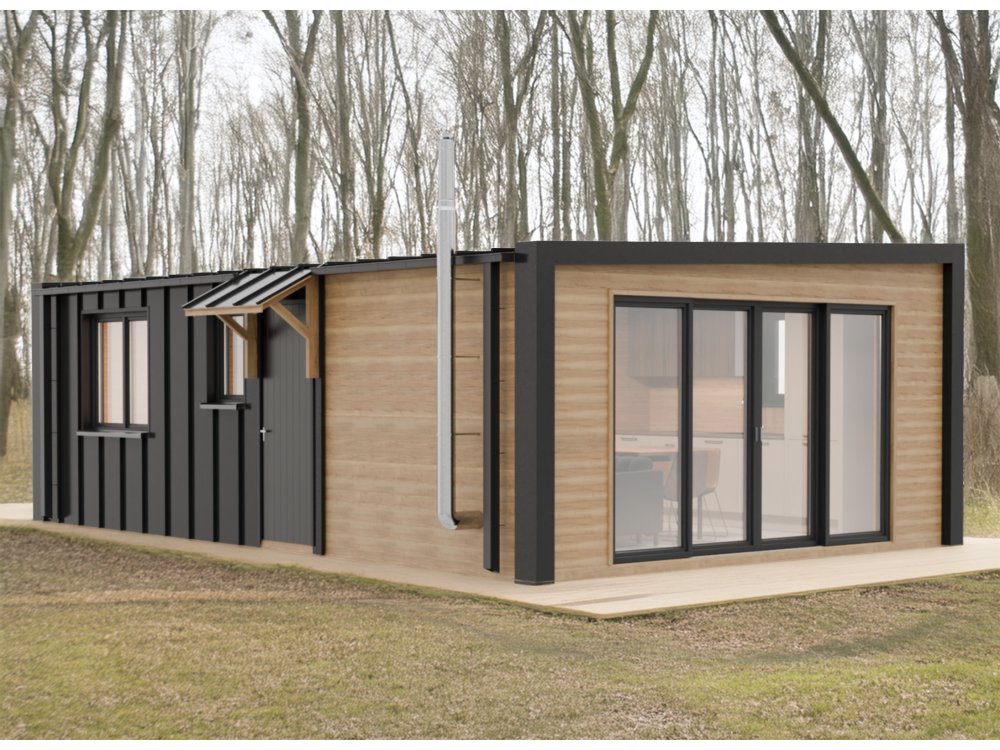 Dom drewniany Wierzba Modern Parter 8x5m 40m2