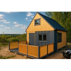 Dom drewniany Nowoczesna Stodoła A1 4,5x5,5m