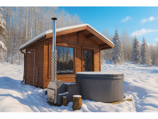 Drewniana sauna ogrodowa 4,5x3,2m