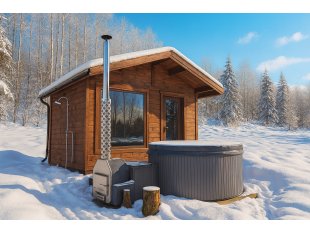 Drewniana sauna ogrodowa 4,5x3,2m